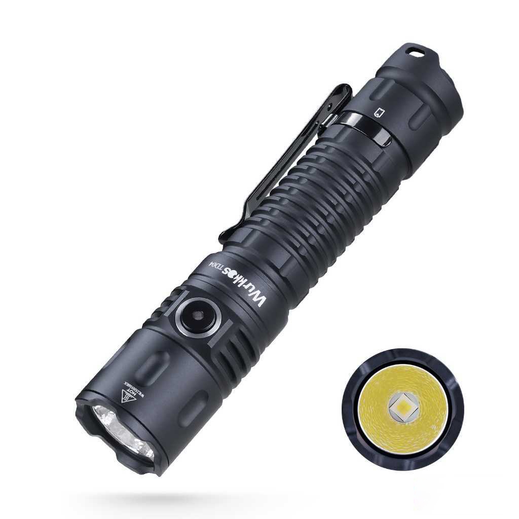 Wurkkos TD04 21700 สวิตช์ไฟท้ายยุทธวิธี 3000LM ปุ่มคู่ พร้อมไฟฉาย C-Type EDC