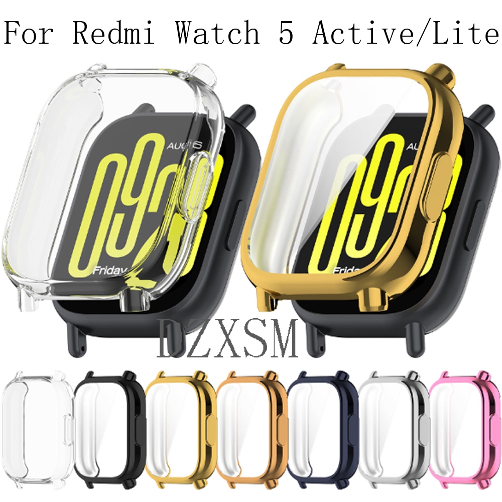ป้องกันหน้าจอสําหรับ เคส Redmi Watch 5 active Lite สมาร์ทนาฬิกา TPU ซิลิโคนนุ่มสําหรับ Xiaomi Redmi Watch5 active กันชน