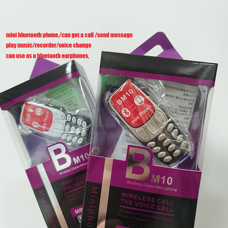 Bm10 Mini Basic โทรศัพท์มือถือพร้อม Bluetooth Dual Sim Card พร้อมเครื่องเล่น Mp3 Fm ปลดล็อคโทรศัพท์มือถือเปลี่ยนเสียงโทรศัพท์แบบ หมุนหมายเลข