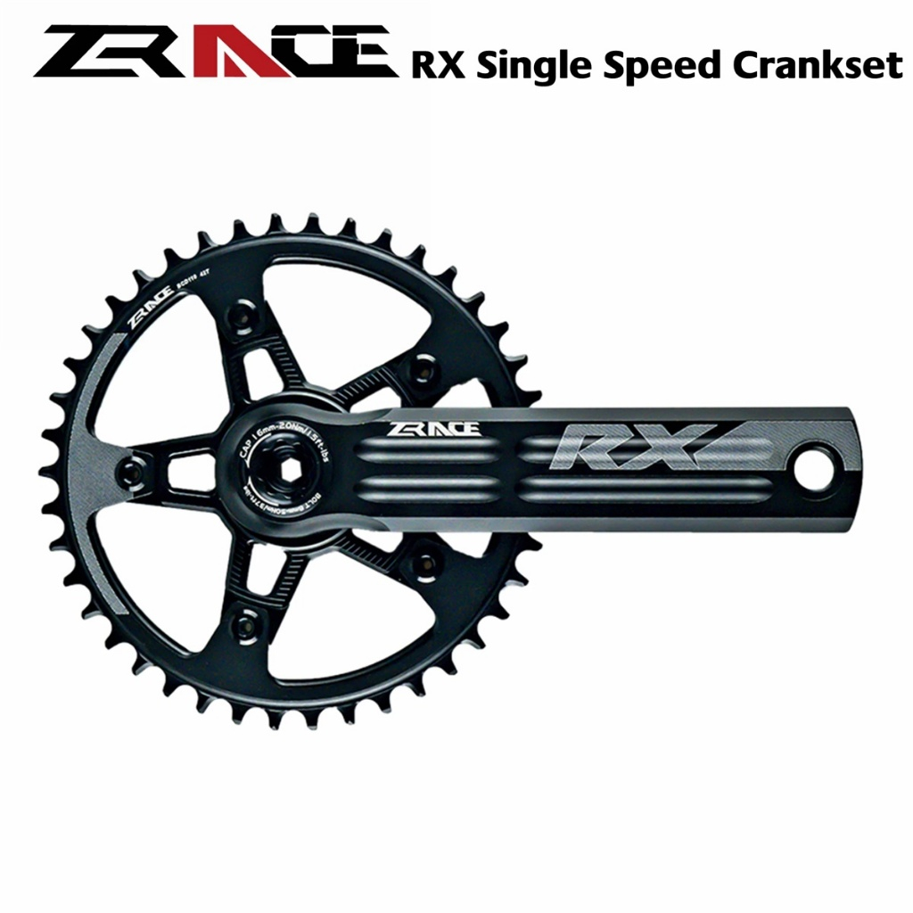 ZRACE RX ความเร็วเดี่ยว Crank Chainset Crankset Crankset,40T/42T/44T,165/170/172.5/175,สําหรับขี่จัก