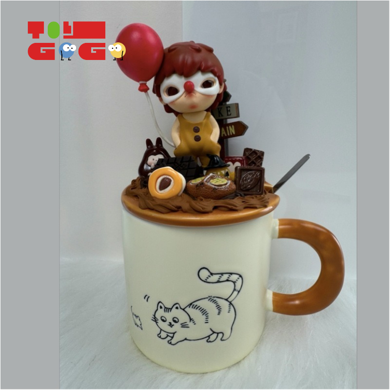 ของแท้POPMART Hirono DIY แก้วเซรามิคหัตถกรรมต้นฉบับ
