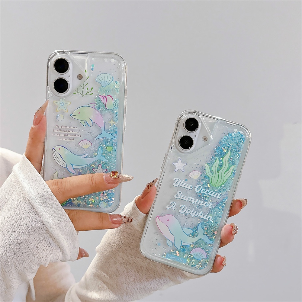 Iphone 16 Pro MAX 15 Plus 12 13 14 11 XR XS MAX 7 SE 2020 Glow In The Dark Liquid Bling Quicksand Luminous Clear Case Cover
