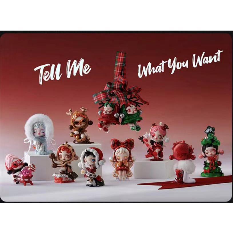 Popmart ใหม่ SKULLPANDA wish time to series ของขวัญแฟชั่นมือสําหรับเด็กชายและเด็กหญิง