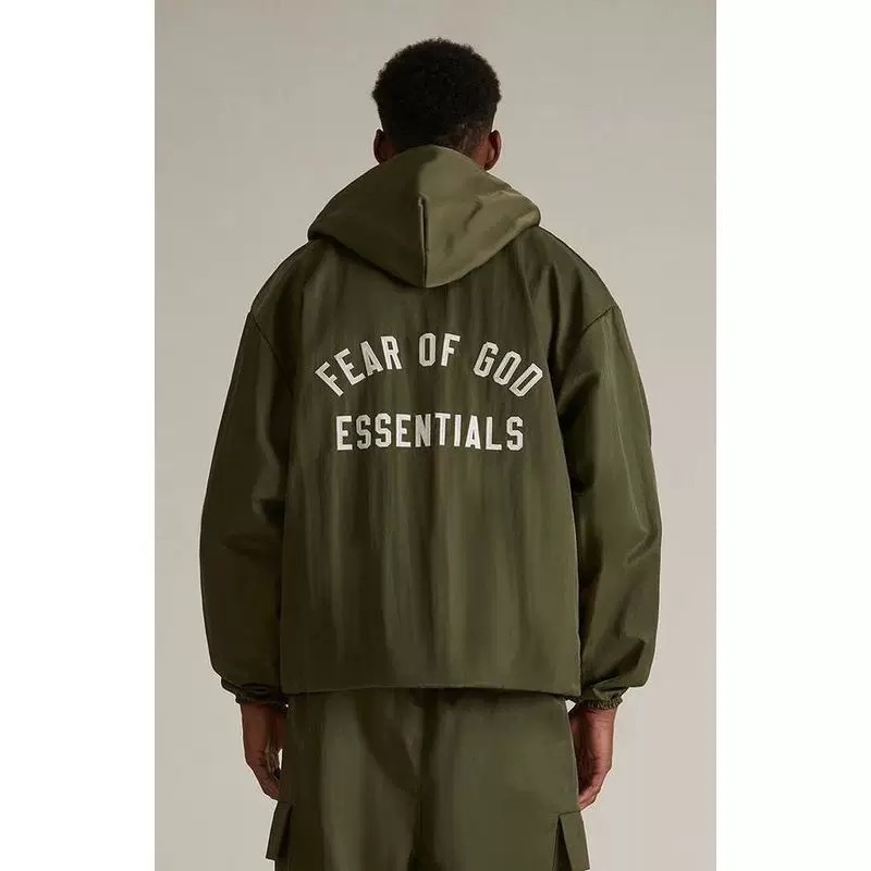 Fog 24FALL ESSENTIALS FEAR OF GOD ซีซั่น 9 เสื้อแจ็คเก็ตมีฮู้ด High Street