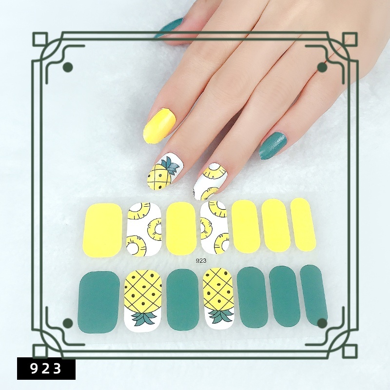 [โปรโมชั่น] Nail Series สติ๊กเกอร์ติดเล็บ 14 สติ๊กเกอร์/Sheep Ice Transparent Phototherapy Polish Film กันน้ํา Lasting Polka Dot Macaron DIY สติ๊กเกอร์ติดเล็บ