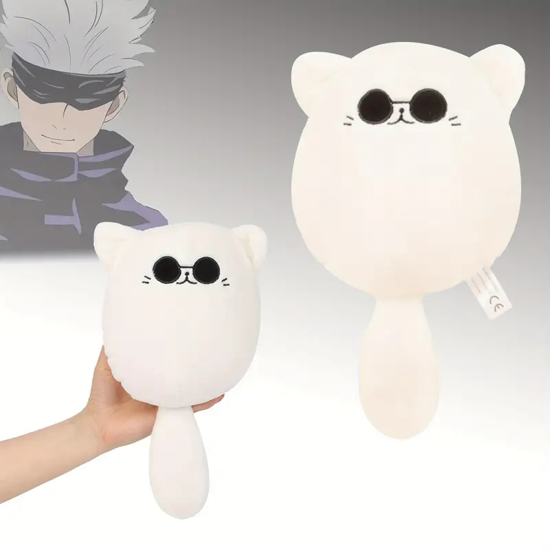 Jujutsu Kaisen Gojō Satoru แมวของเล่นตุ๊กตาแมวสีขาวตุ๊กตาอะนิเมะและอุปกรณ์ต่อพ่วงเกมของขวัญวันเกิดของขวัญคริสต์มาสสําหรับเด็ก