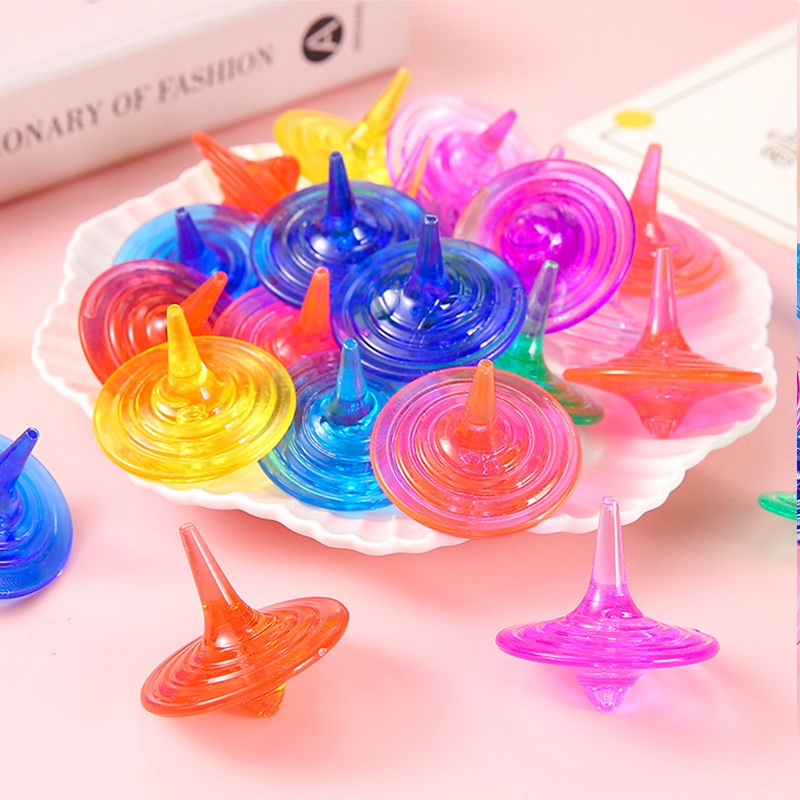 สีพลาสติกโปร่งใสด้านบนมินิมือปั่นด้านบนของเล่นเด็กของขวัญรางวัล อิล117