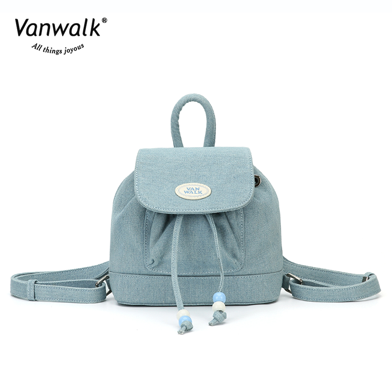 Vanwalk(v2622)กระเป๋าเป้เด็กผู้หญิงคาวบอยน่ารักสไตล์วินเทจกระเป๋าเป้นักเรียน