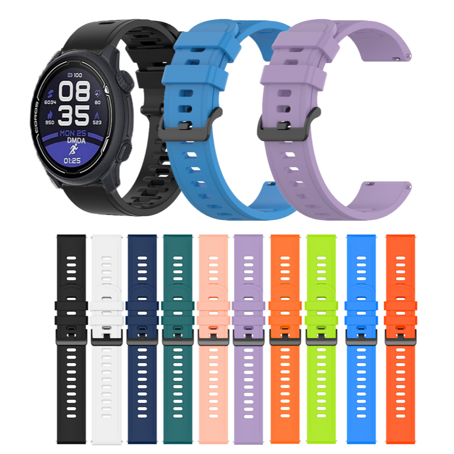 ซิลิโคนสายสําหรับ COROS PACE 2/3/4, APEX 2 Pro, APEX, APEX4, VERSIX สมาร์ทวอทช์ 20 มม./22 มม. สีสันสดใส