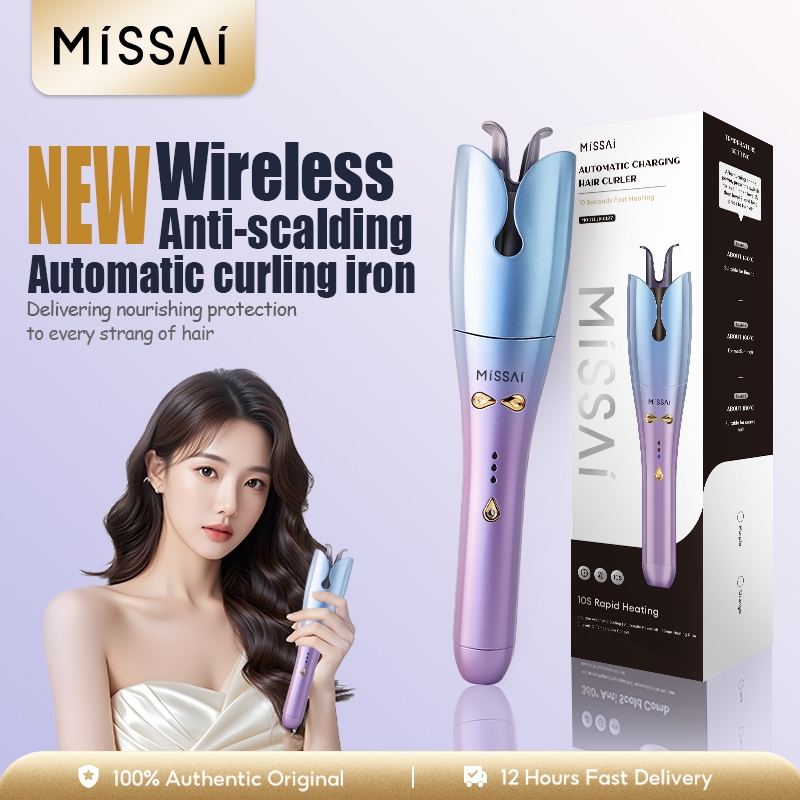 JAMAY ไร้สาย เครื่องม้วนผมอัตโนมัติ 32mm เครื่องม้วนผม เครื่องม้วนผมอัตโนมัติ ปรับได้ 3 ระดับ แกนม้วนใหญ่ ผมลอนธรรมชาติ ดัดผมลอนเกาหลี MCI27