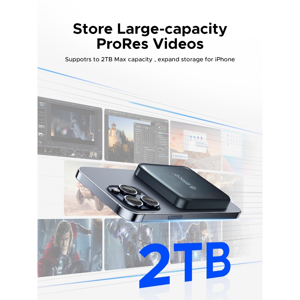 ORICO External SSD 512GB 1TB Portable Magnetic SSD ภายนอก พกพา for iphone Android Macbook (A20PLUS)