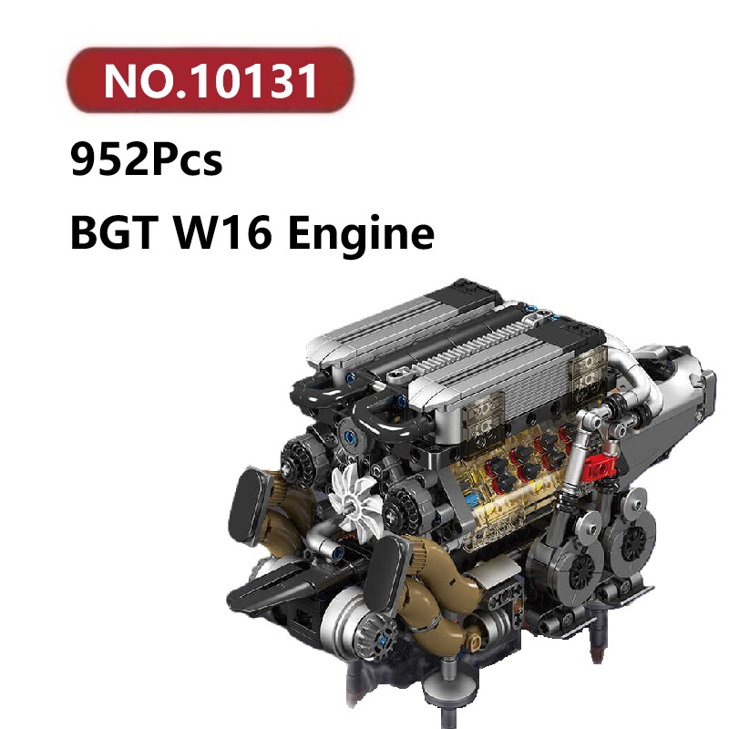 BGT W16 เครื่องยนต์รถสปอร์ต เข้ากันได้ตัวต่อเลโก้ 952ชิ้น Mould King Technic เลโก้ชุดของเล่น