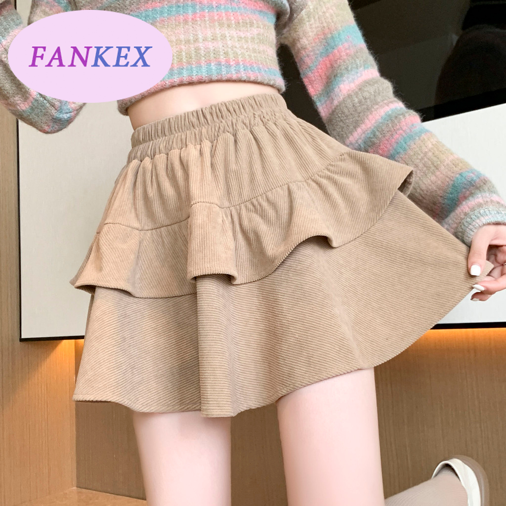 ฤดูร้อนใหม่เอวสูงกระโปรง Pompom / แสดงกระโปรงสั้นผอม / เรียบง่ายสีทึบกระโปรงครึ่งตัว