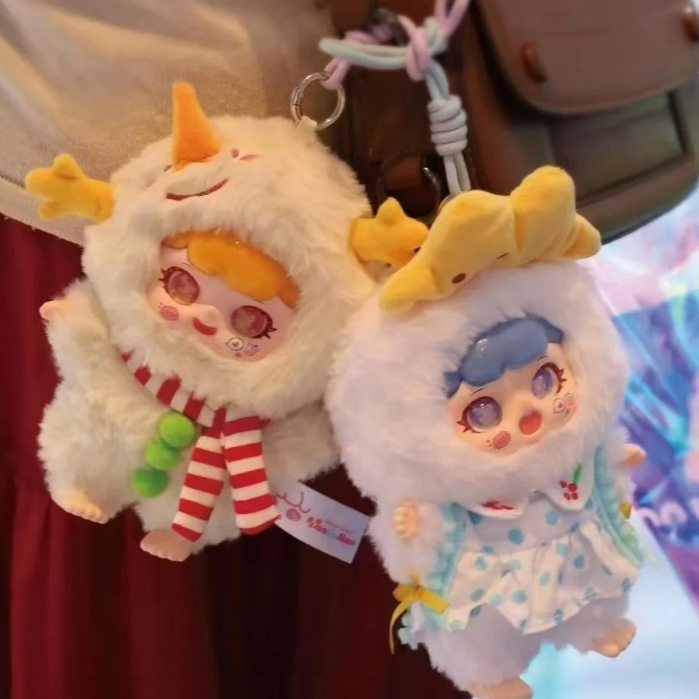 ของแท้ 100% Man chao V2 taoqibao Fluffy Everyday Plush Series MAN CHAO Blind Box Whole box