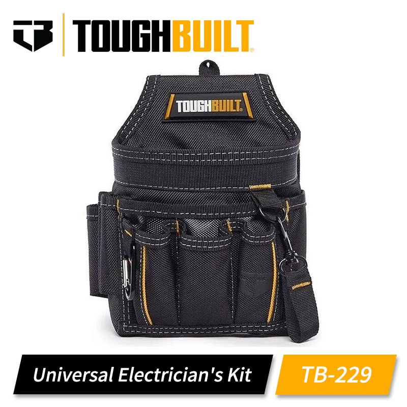 Toughbuilt TB-229 Universal ช่างไฟฟ้าชุดเครื่องมือเข็มขัดกระเป๋าสวมใส่เครื่องมืออุปกรณ์เสริม