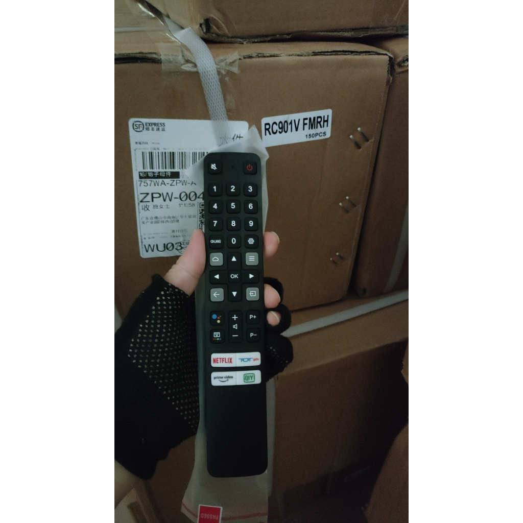 ใหม่สําหรับ TCL Voice Remote RC901V FMRH TV Remote Control
