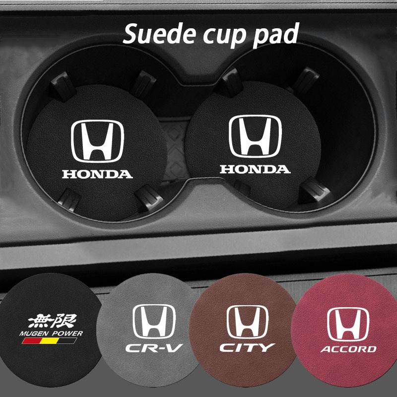 2 ชิ้น Honda รถขนสัตว์ถ้วยน้ํา pad ประตู groove pad รถตกแต่งภายในถ้วยน้ํา anti slip pad City Civci Fit Jazz HRV BRV CRV Brio Accord ตะกั่ว mobiio