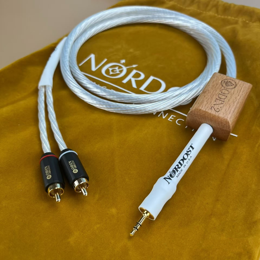 เพลงริบบิ้น Nordost Odin Odin 3.5 มม. ถึง Double Lotus RCA One Point Two-Line การเชื่อมต่อโทรศัพท์มื