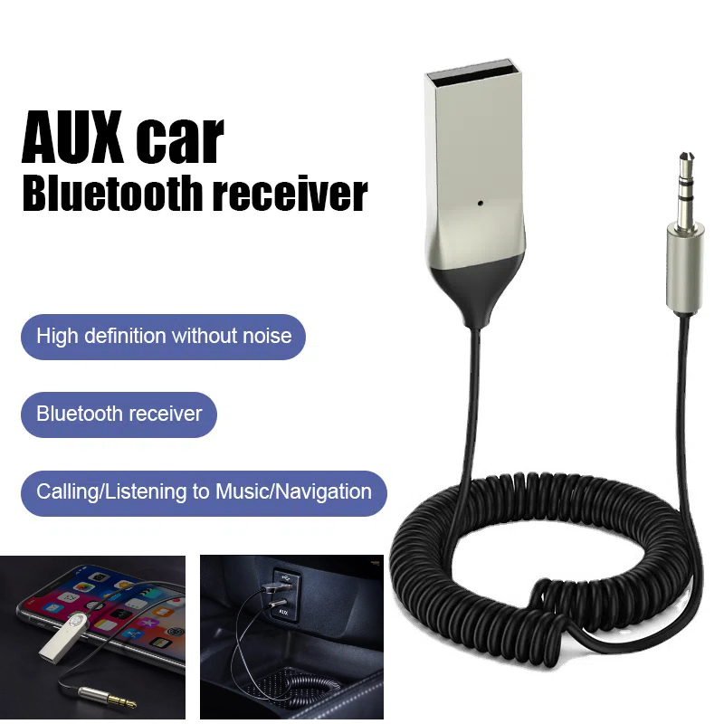 อะแดปเตอร์รับสัญญาณเสียงไร้สาย Bluetooth 5.0 อะแดปเตอร์รับสัญญาณเสียงบลูทูธ ญcar ตัวรับสัญาณบลูทูธแบบติดตั้ง Bluetooth แฮนด์ฟรี Call Receiver เครื่องรับสัญญาณออกอากาศนําทาง