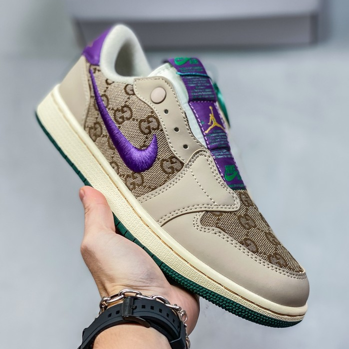 รองเท้าบอร์ดกีฬาสันทนาการ Air Jordan 1 Low Slip Shadow AV3918-728