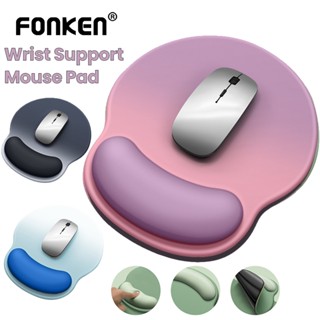 Fonken แผ่นรองเมาส์ซิลิโคนไล่โทนสีพร้อมยามข้อมือลื่นเสื่อหนู…
