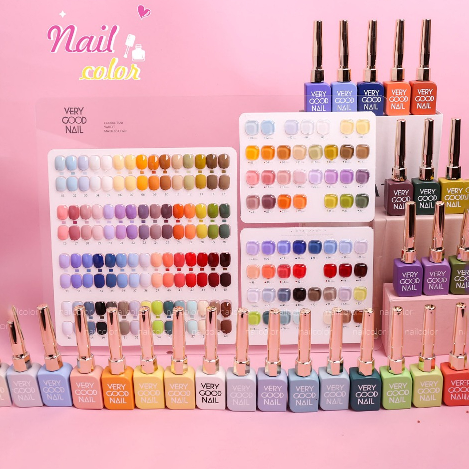very good 60ดีมาก ชุดเพ้นท์เล็บสี การ์ดสีฟรี +1base+1top15ml