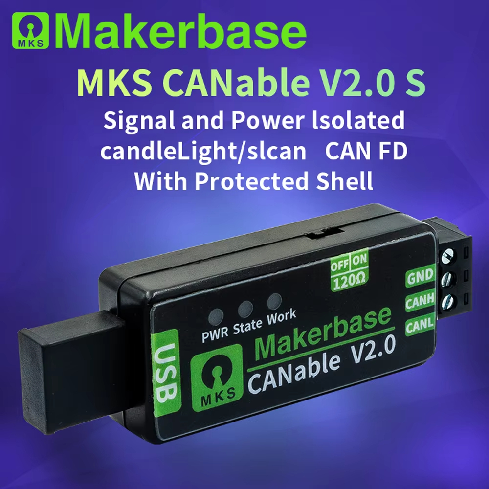Makerbase CANable 2.0 SHELL USB to CAN อะแดปเตอร์วิเคราะห์ CANFD slcan SocketCAN CANdleLight klipper