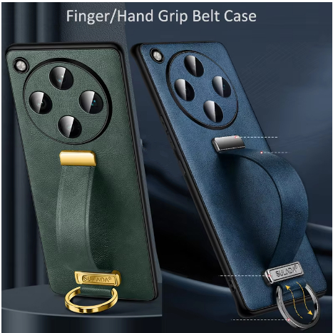 Finger Hand Grip Band เข็มขัดสําหรับ OPPO ค้นหา X8 Pro x7 ultra x6 ผู้ถือธุรกิจ PU หนังกันกระแทก Protector Shell