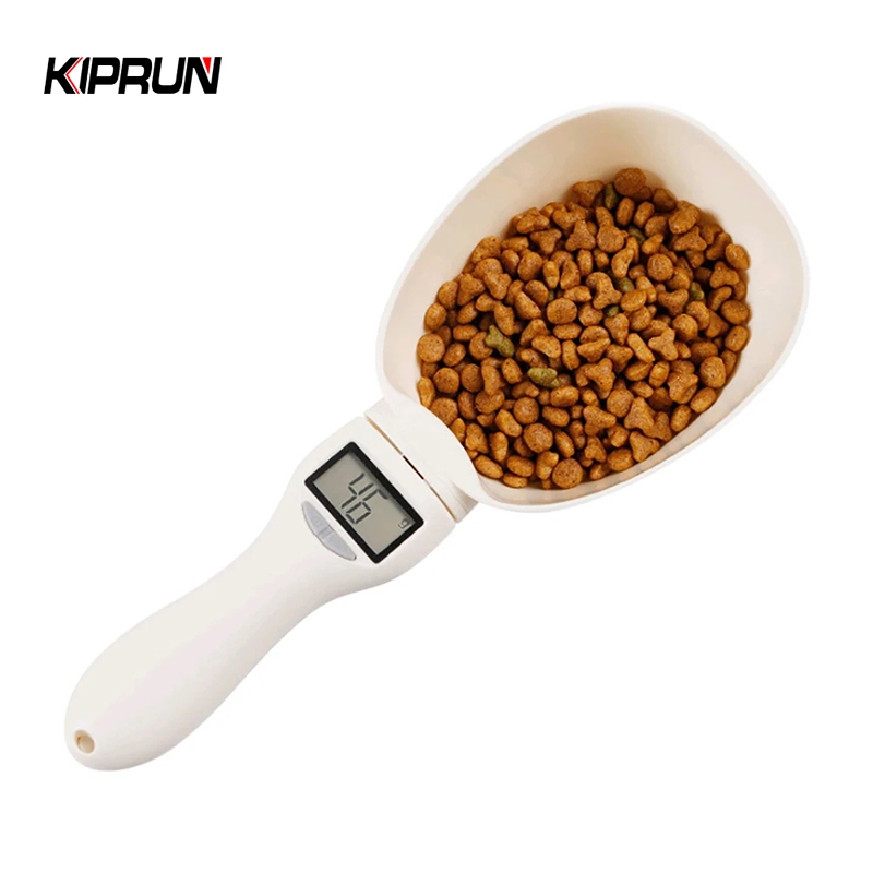 Kiprun เครื่องชั่งช้อนตวงอาหารสัตว์เลี้ยง, 1g/800g ช้อนตวงอาหารดิจิตอลในครัว, เครื่องชั่งดิจิตอล LCD