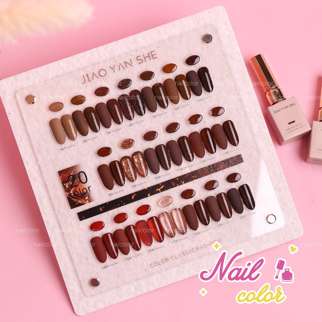 JYS 20 สีผลิตภัณฑ์ใหม่ช็อคโกแลตคาราเมลสีแต่งเล็บยาทาเล็บกาวชุดฤดูใบไม้ร่วงฤดูหนาว (JIAO YAN SHE)