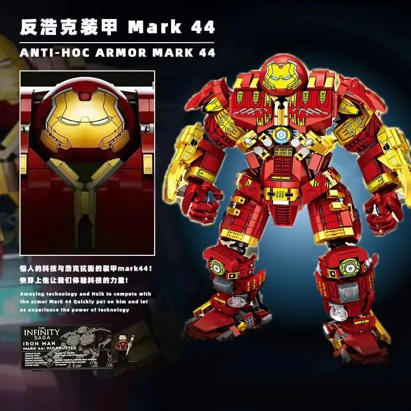 ของเล่นเด็ก Lego Building Blocks ประกอบ Iron Man Anti-Hulk Mecha Armored หุ่นยนต์การศึกษาของเล่น 6-10 ปีเด็กของขวัญ