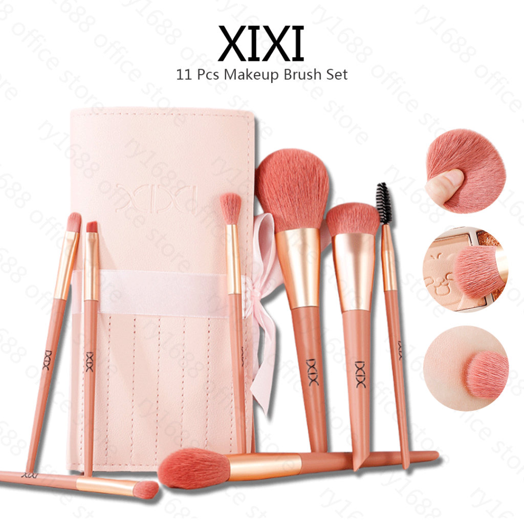 Xixi ชุดแปรงแต่งหน้า Soft Even Coloring Blush อายแชโดว์ Highlighter คอนซีลเลอร์ Foundation แป้งฝุ่นทั้งเครื่องสําอางแปรงเครื่องมือ XS-07