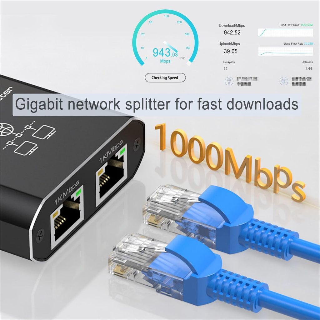 สวิตช์อีเธอร์เน็ต 1 ถึง 4 ความเร็วสูง RJ45 1000Mbps ตัวแปลงสวิตช์เครือข่ายตัวแยกอีเธอร์เน็ตสําหรับพีซีแล็ปท็อปเราเตอร์กล้องวงจรปิดกล่องรับสัญญาณ
