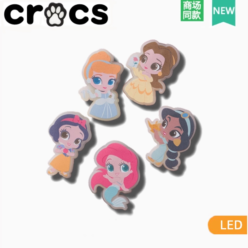 Led Hole รองเท้า Luminous รองเท้าหัวเข็มขัด crocs Luminous อุปกรณ์เสริม crocs Shining Zhibixing สาวกระพริบไฟรองเท้าดอกไม้