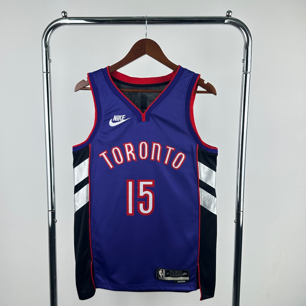 เสื้อเชิ้ตผู้ชาย 24/25 Rap-tors เสื้อบาสเก็ตบอล No.15 Athlete Jersey