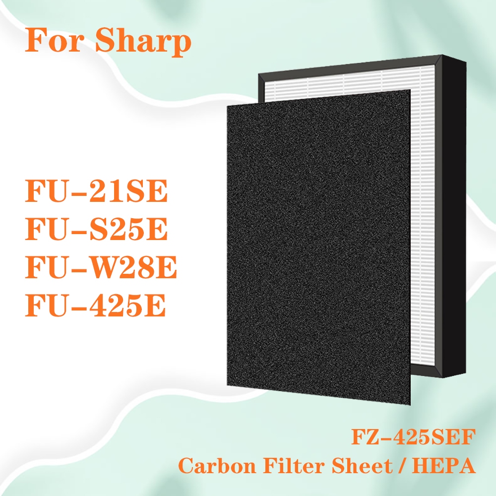 สําหรับเครื่องฟอกอากาศ Sharp FZ-425SEF FU-W28TA FU-21SE-TA FU-21SE FU-425TA ใช้งานร่วมกับ HEPA Filte