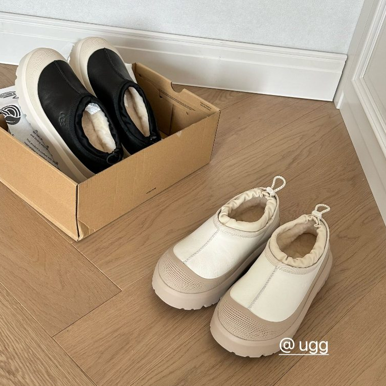 Cc Original Factory UGG * Tasman Weather Hybrid Tasman รองเท้าคู่แฟชั่นรองเท้าลําลองหนังแท้กันน้ําฤด