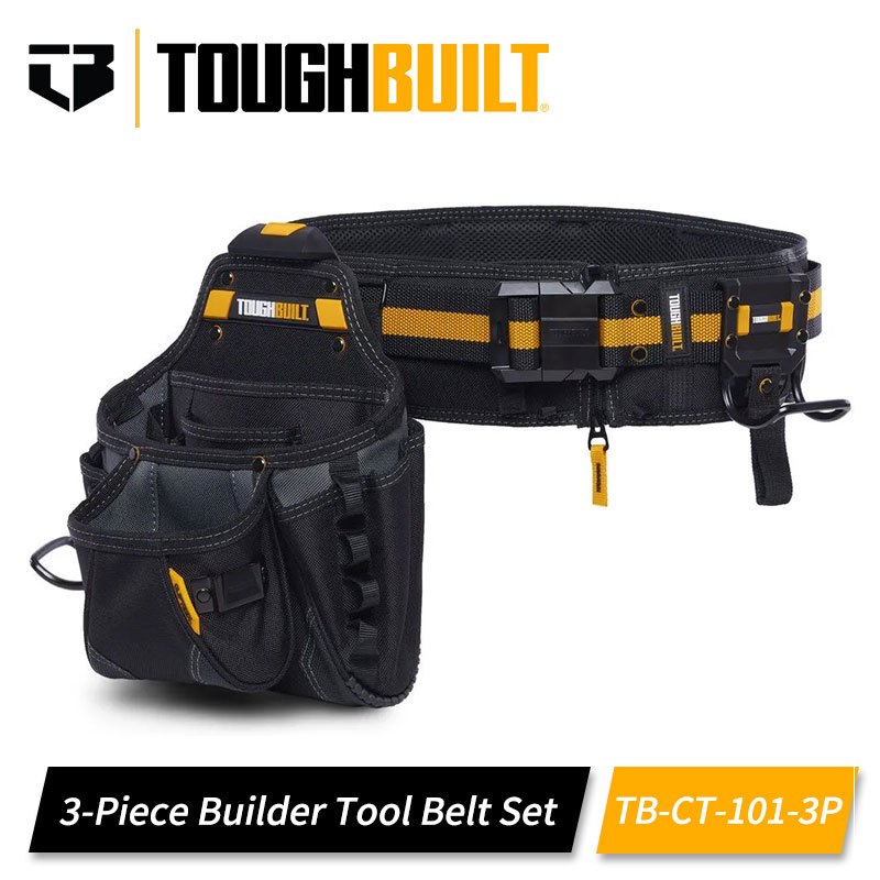 Toughbuilt TB-CT-101-3P 3 ชิ้น Builder เครื่องมือชุดเข็มขัดเอวแพ็คเข็มขัดค้อนแขวนอุปกรณ์เสริมเครื่องมือไฟฟ้า