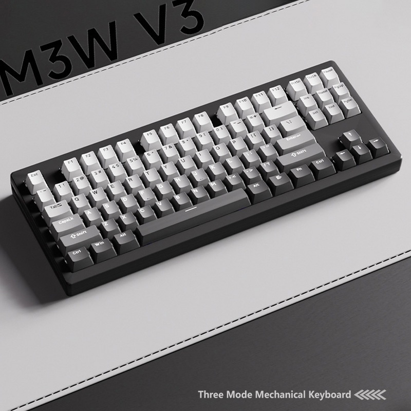-LW- Monsgeek TKL 80% M3W V3 คีย์บอร์ดอลูมิเนียม Hot Swap คีย์บอร์ดไร้สายการปรับแต่ง GASKET คีย์บอร์ด