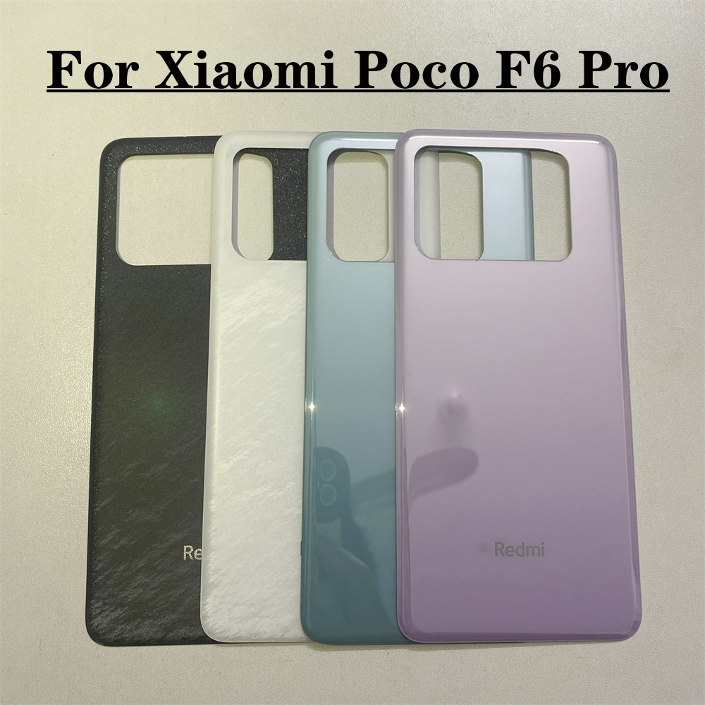 สําหรับ Xiaomi Poco F6 Pro แบตเตอรี่ฝาหลังกระจกด้านหลังประตูกรณีเชลล์เปลี่ยนกรอบ