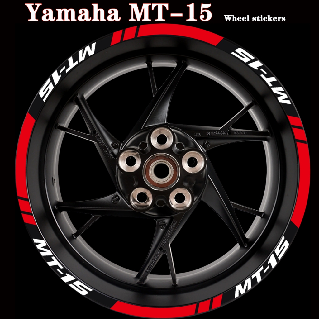 สําหรับ Yamaha MT-15 MT15 สติกเกอร์ล้อขอบสติกเกอร์ Mags Decals สําหรับรถจักรยานยนต์ Hub สะท้อนแสงสติกเกอร์ไวนิลกันน้ํา สติ๊กเกอร์ขอบ