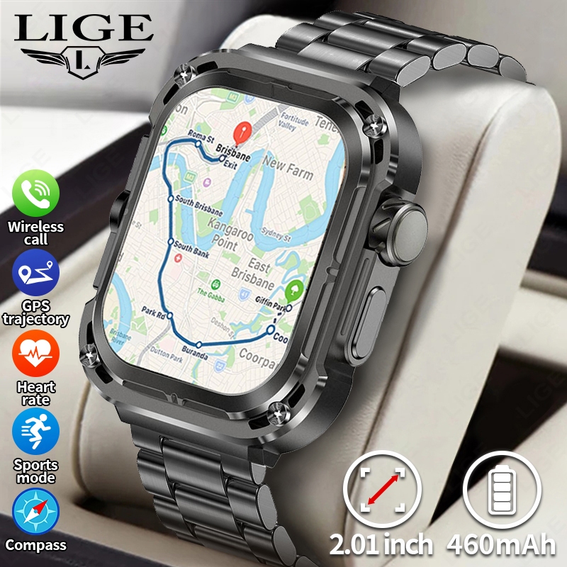 LIGE Z85 MAX สมาร์ทวอท์ช Original Bluetooth Call Fitness Tracker Smartwatch กีฬากลางแจ้ง IP68 กันน้ําสามสายนาฬิกานาฬิกาสําหรับผู้ชายผู้หญิง