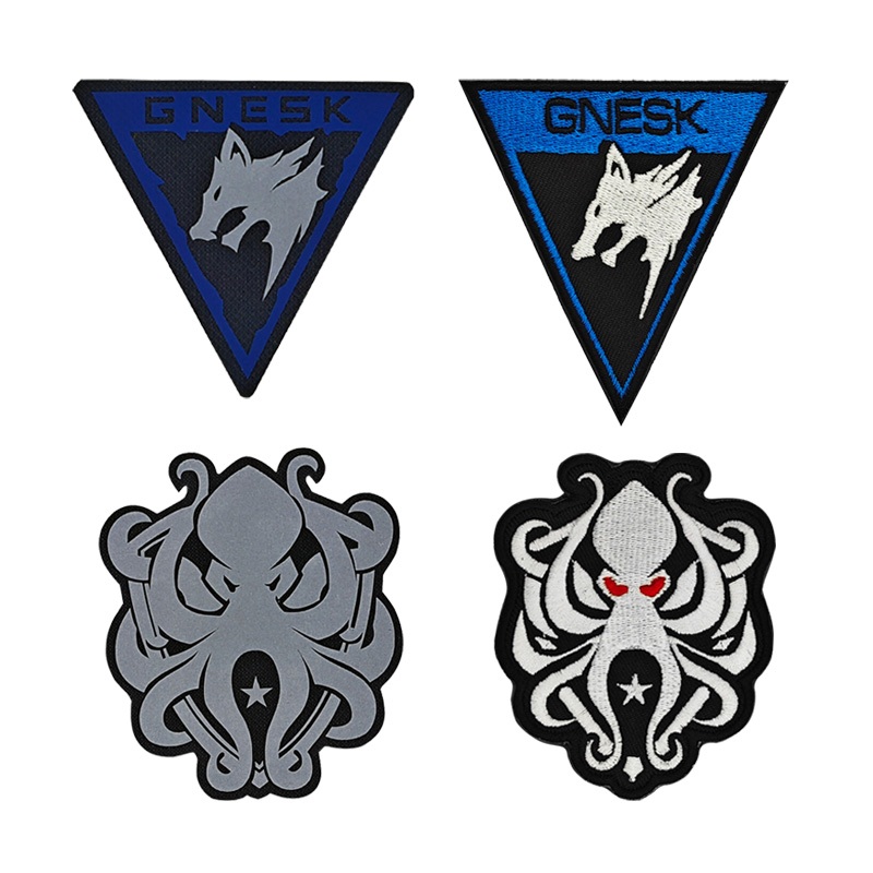 Black Gold International Dark Zone Breakthrough Tactical Morale Badge ปักผ้าสติกเกอร์ White Wolf Link