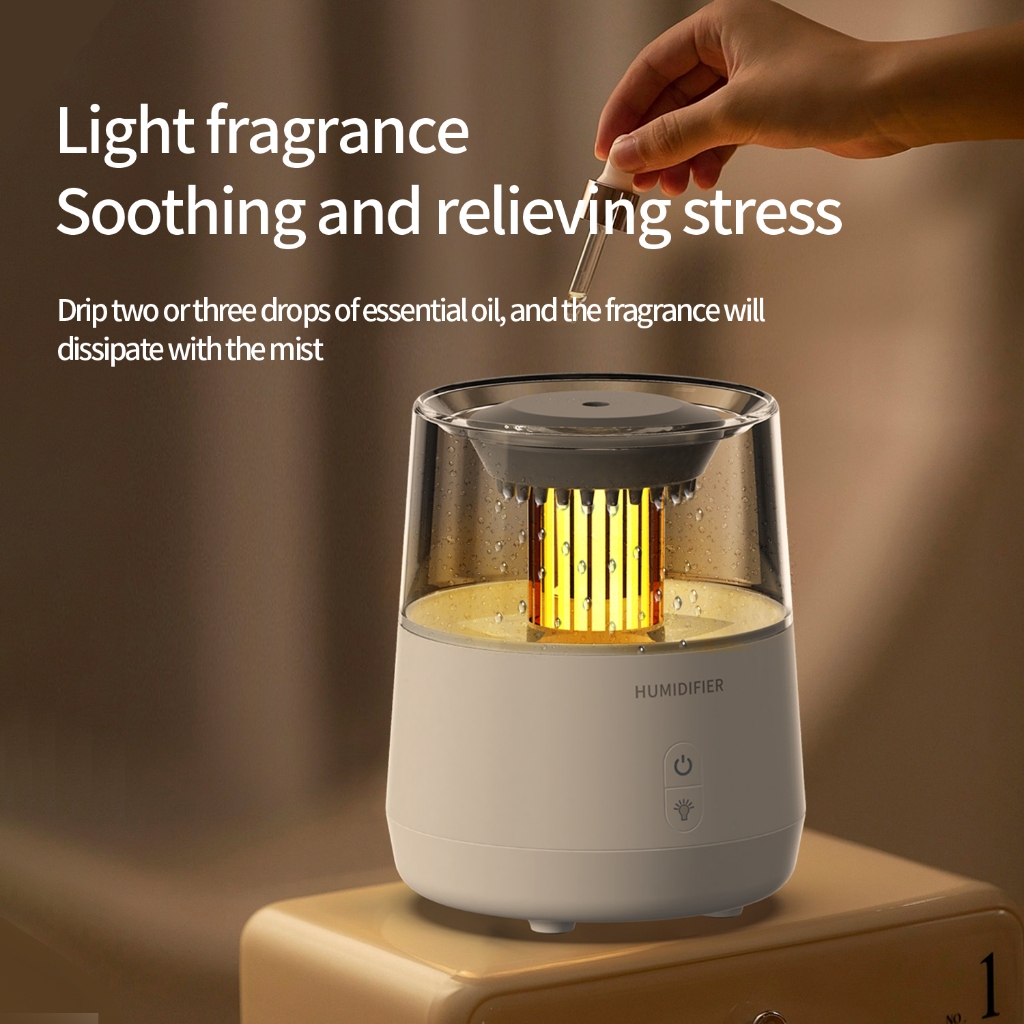 Nifeks ของขวัญปีใหม่ Ultrasonic Rain Drops Aroma DiffuserAromatherapy แสงโดยรอบ เครื่องทำความชื้นนาโนขนาด