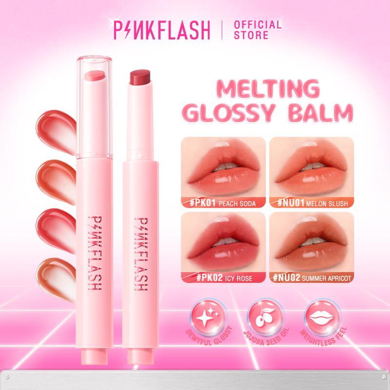 【ใหม่】Pinkflash Melting Glossy Balm Dewyful Glossy ความชื้นยาวนานรู้สึกไร้น้ําหนัก ไม่เหนียวเหนอะหนะใช้งานง่าย