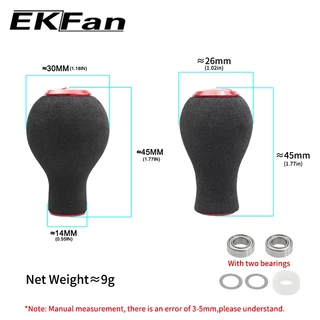 EKFan 1Pcs EVA ตกปลารอกจับลูกบิดสําหรับแบริ่ง 7*4*2.5 มม.ตกปลาอุปกรณ์เสริมเหยื่อหล่อปั่นชิ้นส่วนรอกตกปลา
