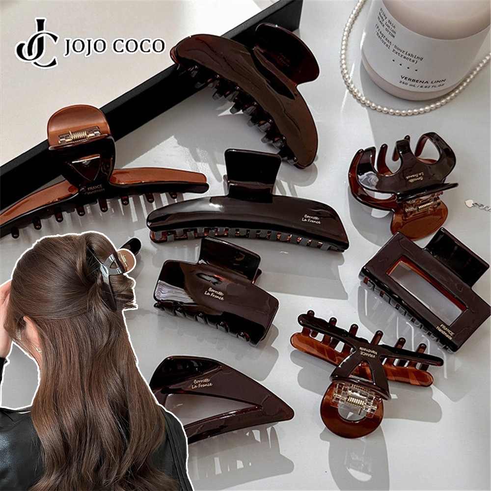 Jojo COCO Dark Brown Grabber เครื่องประดับกิ๊บติดผมทุกวันของผู้หญิงที่เรียบง่ายและทันสมัย