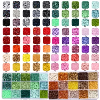 St.kunkka 15ตารางที่มีสีสันข้าวลูกปัดชุด 2mm ลูกปัดทรายตุ๊กตาบาร์บี้ลูกปัดสีชมพูสําหรับเครื่องประดับ ทําเอง ชุดสร้อยข้อมือสร้อย