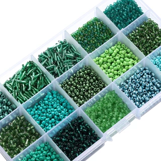 St.kunkka 15ตารางที่มีสีสันข้าวลูกปัดชุด 2mm ลูกปัดทรายตุ๊กตาบาร์บี้ลูกปัดสีชมพูสําหรับเครื่องประดับ ทําเอง ชุดสร้อยข้อมือสร้อย