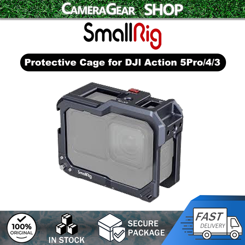 SMALLRIG Frame Cage with Cold Shoe Mount for DJI Action 5Pro/4/3